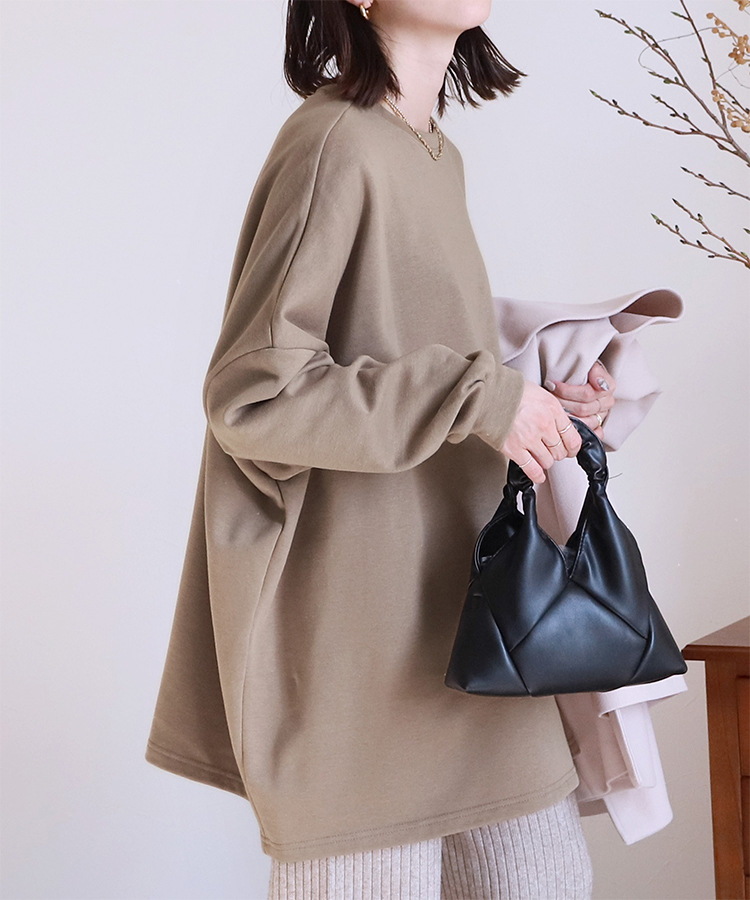 裏起毛ボリューム袖・ゆったりスウェット