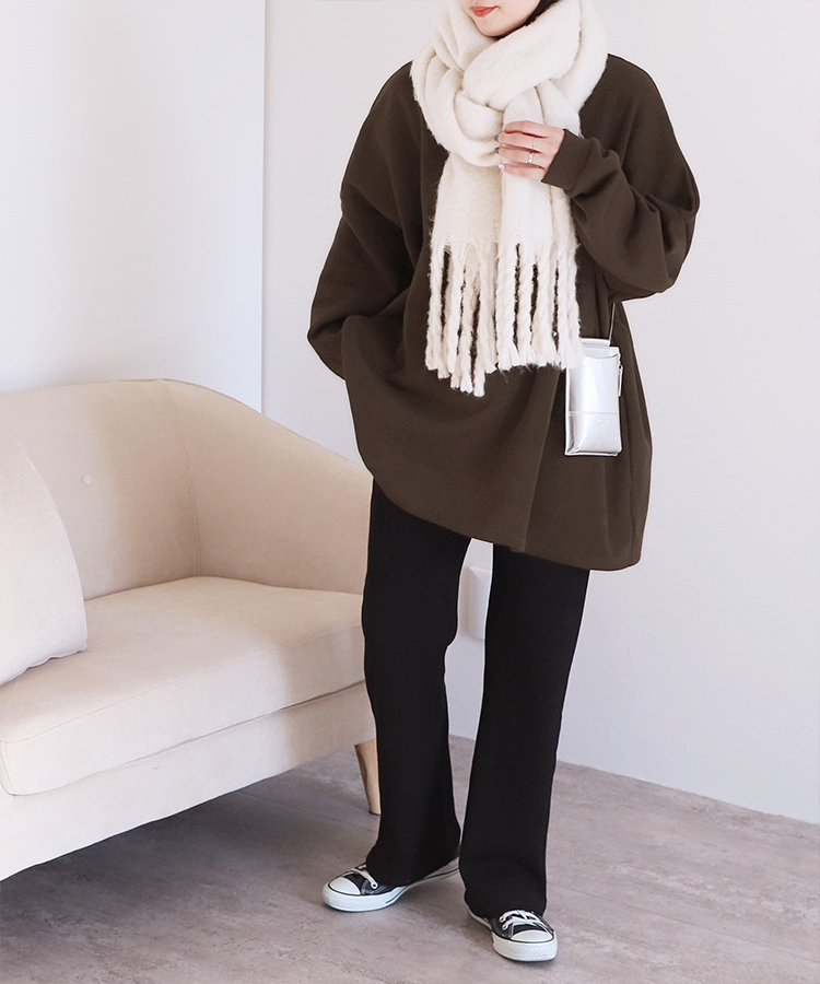 裏起毛ボリューム袖・ゆったりスウェット