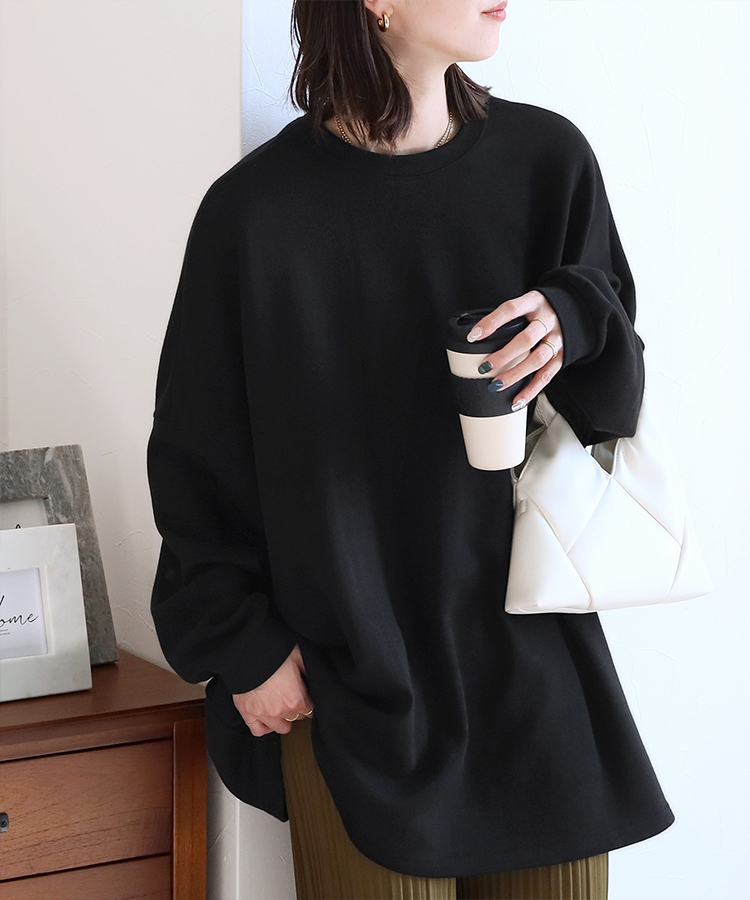 裏起毛ボリューム袖・ゆったりスウェット