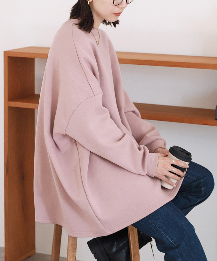 裏起毛ボリューム袖・ゆったりスウェット