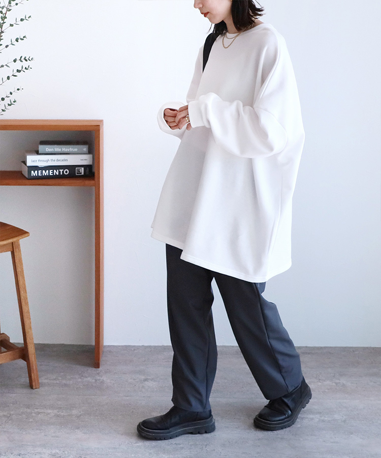 裏起毛ボリューム袖・ゆったりスウェット