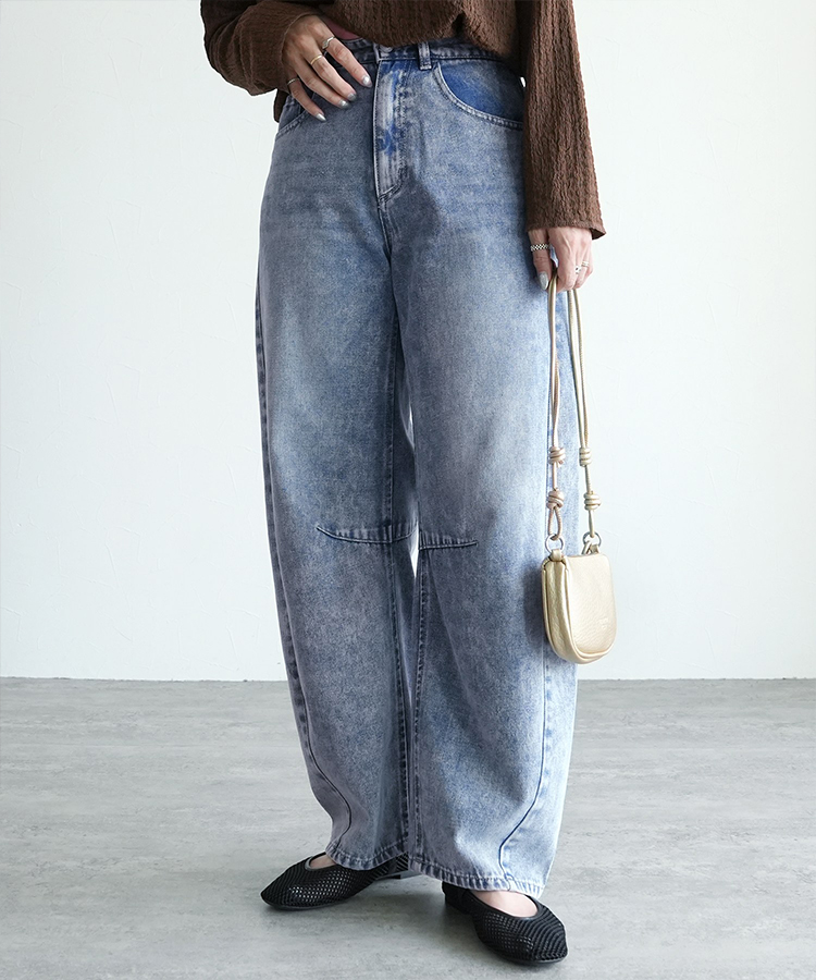 バレルレッグデニムパンツ