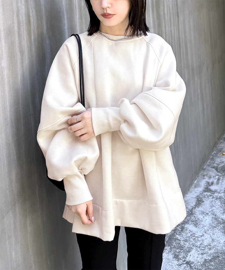 裏起毛タックAラインプルオーバー