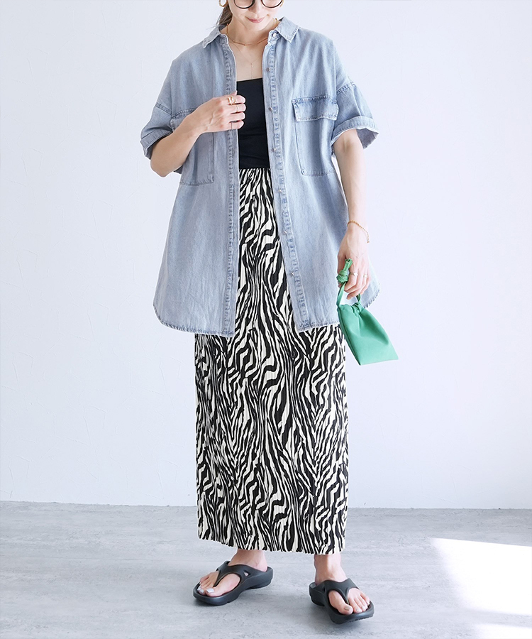 半袖デニムシャツ