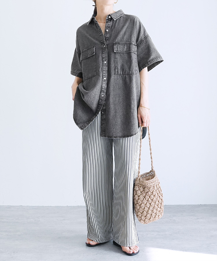 半袖デニムシャツ