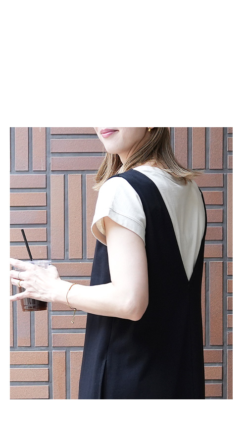 前後2WAYノースリーブロングワンピース