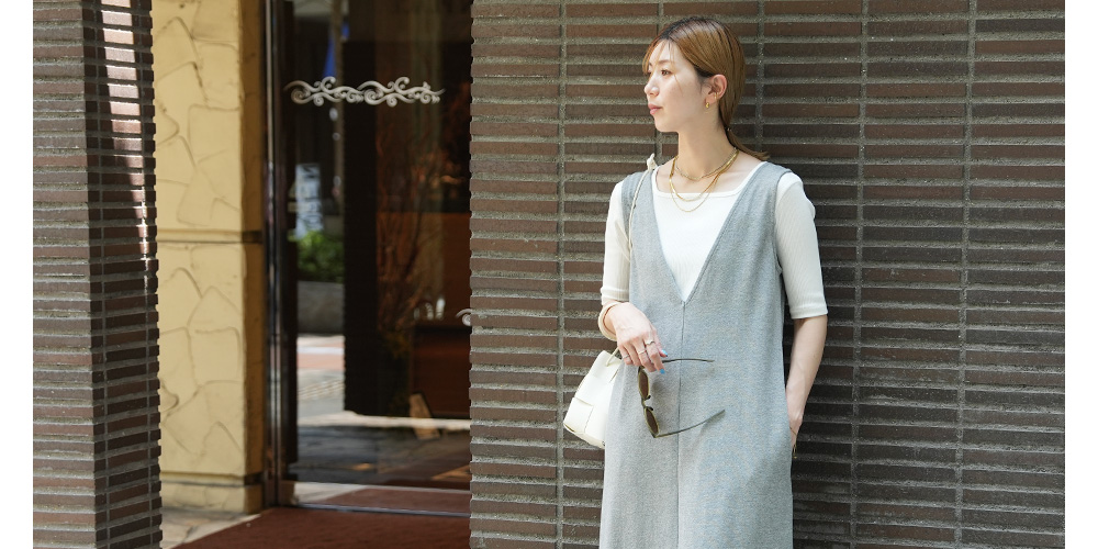 前後2WAYノースリーブロングワンピース