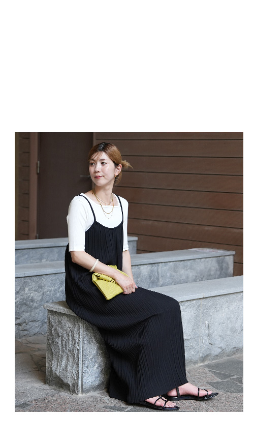 ランダムプリーツキャミワンピース