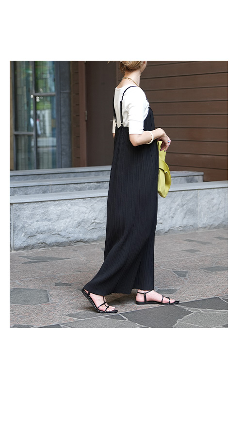 ランダムプリーツキャミワンピース