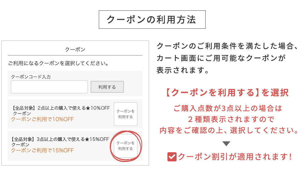 クーポンの利用方法