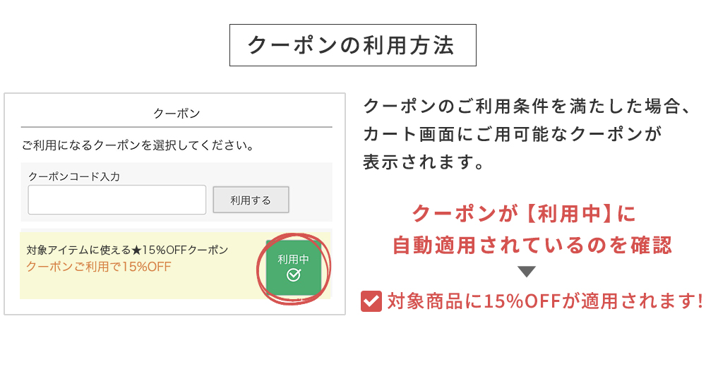 クーポンの利用方法