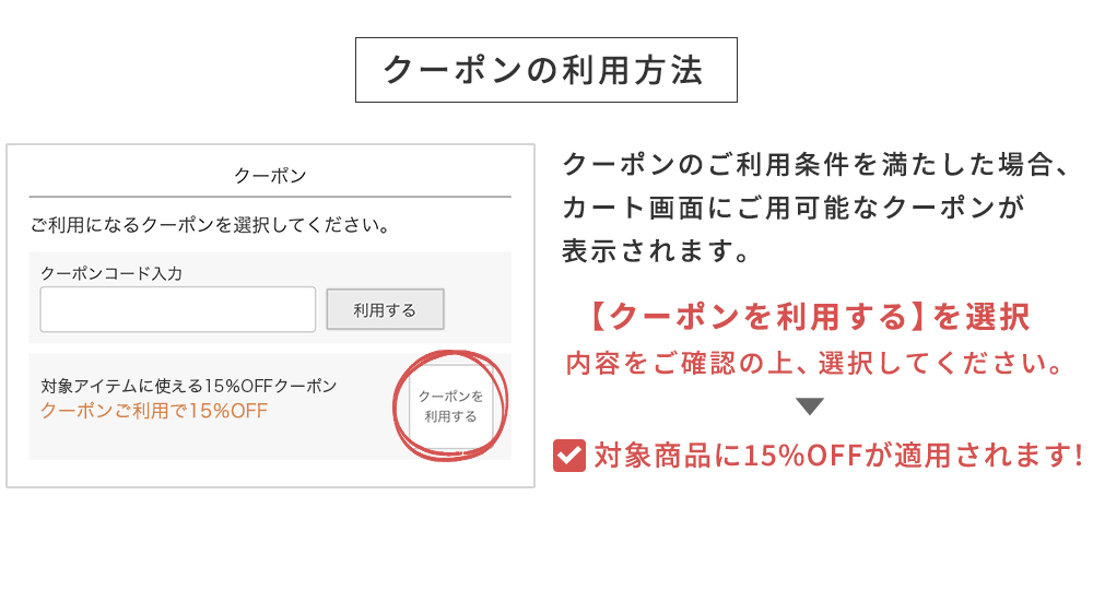 クーポンの利用方法