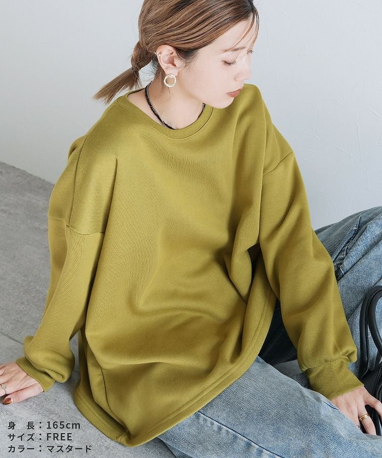 新色追加☆無地/ボーダー裏起毛ビッグプルオーバー(R21249-v・R21250-v