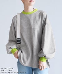 ビッグシルエット配色リブプルオーバー(R22214-k) メール便発送10 - サムネイル10