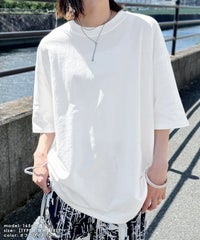 ボーダー＆無地ビッグモックネックTシャツ(R23146-v/R23147-v)　メール便発送10 - サムネイル17