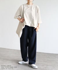 ボーダー＆無地ビッグモックネックTシャツ(R23146-v/R23147-v)　メール便発送10 - サムネイル24