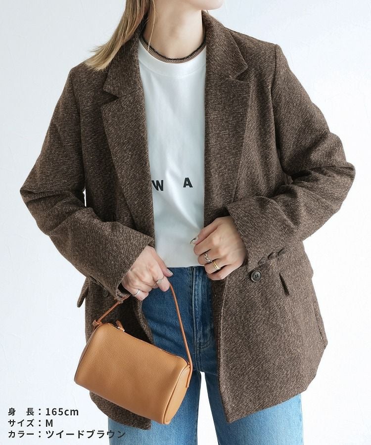 ツイル/ツイードテーラードジャケット(zn31370) 宅配便発送 | reca