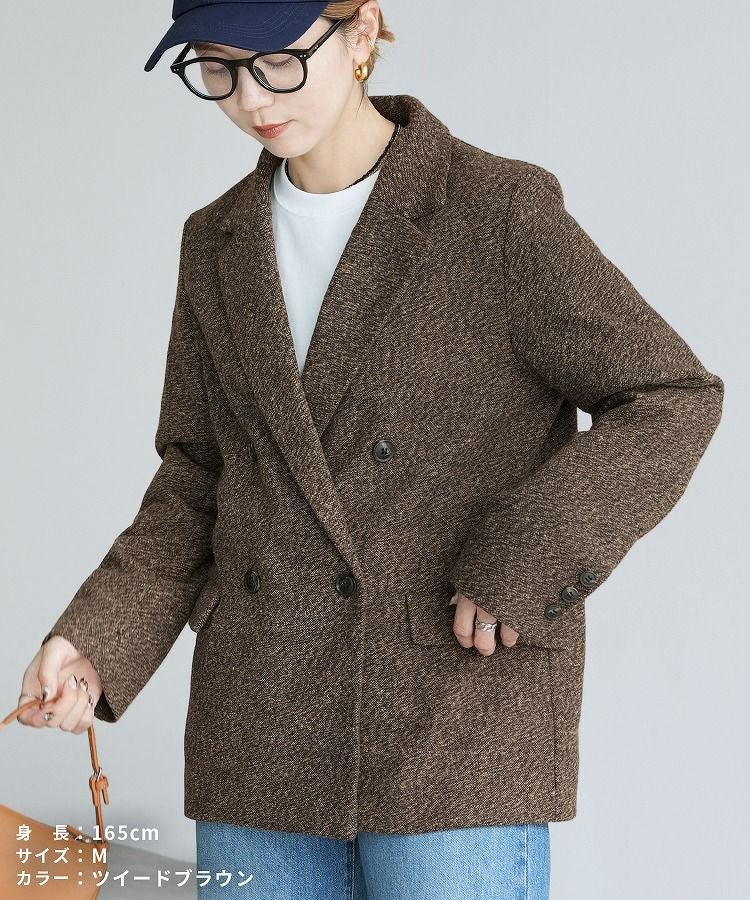 ツイル/ツイードテーラードジャケット(zn31370) 宅配便発送 | reca
