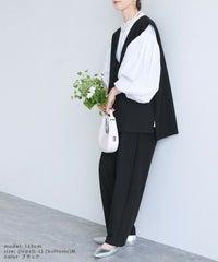 Vネックベスト×カーブパンツセット(bel-hr-0617-set1)(bel-hr-0615) 宅配便発送 - サムネイル13