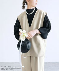Vネックベスト×カーブパンツセット(bel-hr-0617-set1)(bel-hr-0615) 宅配便発送 - サムネイル21