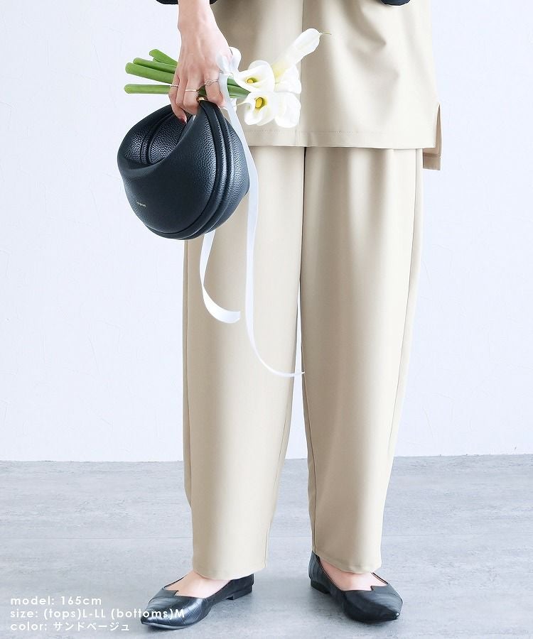 Vネックベスト×カーブパンツセット(bel-hr-0617-set1)(bel-hr-0615