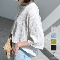 カットシャーリングデザイン半袖Tシャツ(R24138-v) reca レカ メール便発送10 - サムネイル1