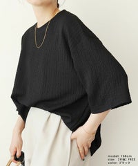 カットシャーリングデザイン半袖Tシャツ(R24138-v) reca レカ メール便発送10 - サムネイル12