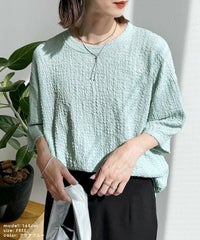 カットシャーリングデザイン半袖Tシャツ(R24138-v) reca レカ メール便発送10 - サムネイル26