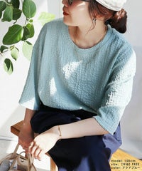 カットシャーリングデザイン半袖Tシャツ(R24138-v) reca レカ メール便発送10 - サムネイル29