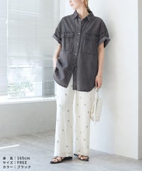 半袖デニムシャツ(p246373) メール便発送10 - サムネイル18