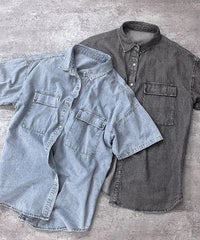 半袖デニムシャツ(p246373) メール便発送10 - サムネイル23