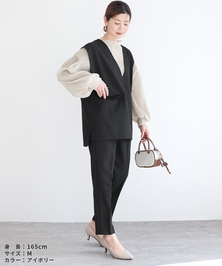 リバティ ライラック ボリュームスリーブブラウス　新品　タグ付き　完売 2wayボリュームスリーブバックリボンブラウス[品番：AMTW0004402