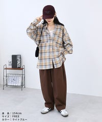 チェック柄オーバーサイズシャツ(p246542) メール便発送10 - サムネイル24