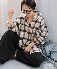 チェック柄オーバーサイズシャツ(p246542) メール便発送10 - サムネイル28