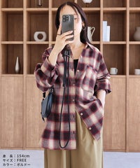 チェック柄オーバーサイズシャツ(p246542) メール便発送10 - サムネイル33