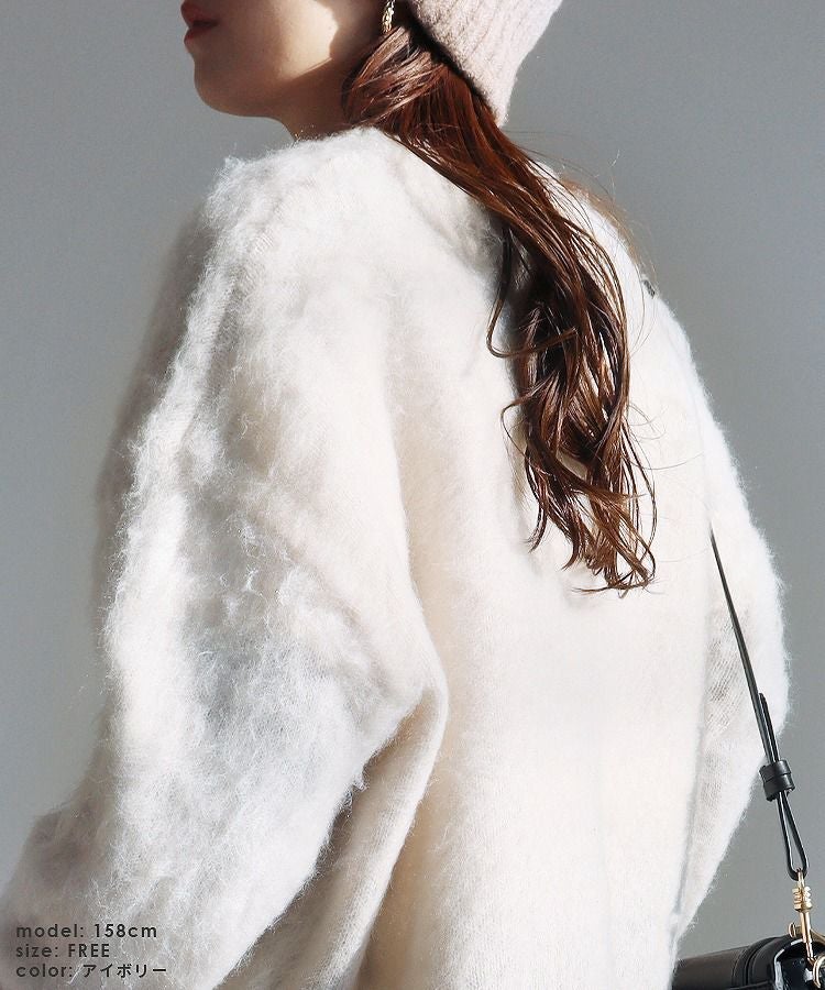 ラクーン風ニットカーディガン(hi285829) 宅配便発送 | reca