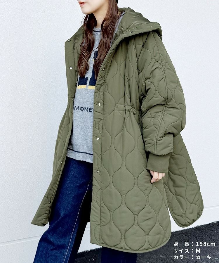 キルティングドロストフードコート(y8127) 宅配便発送 | reca