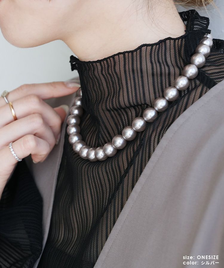 シルバーパールネックレス(acc230207) ネコポス発送5 | reca
