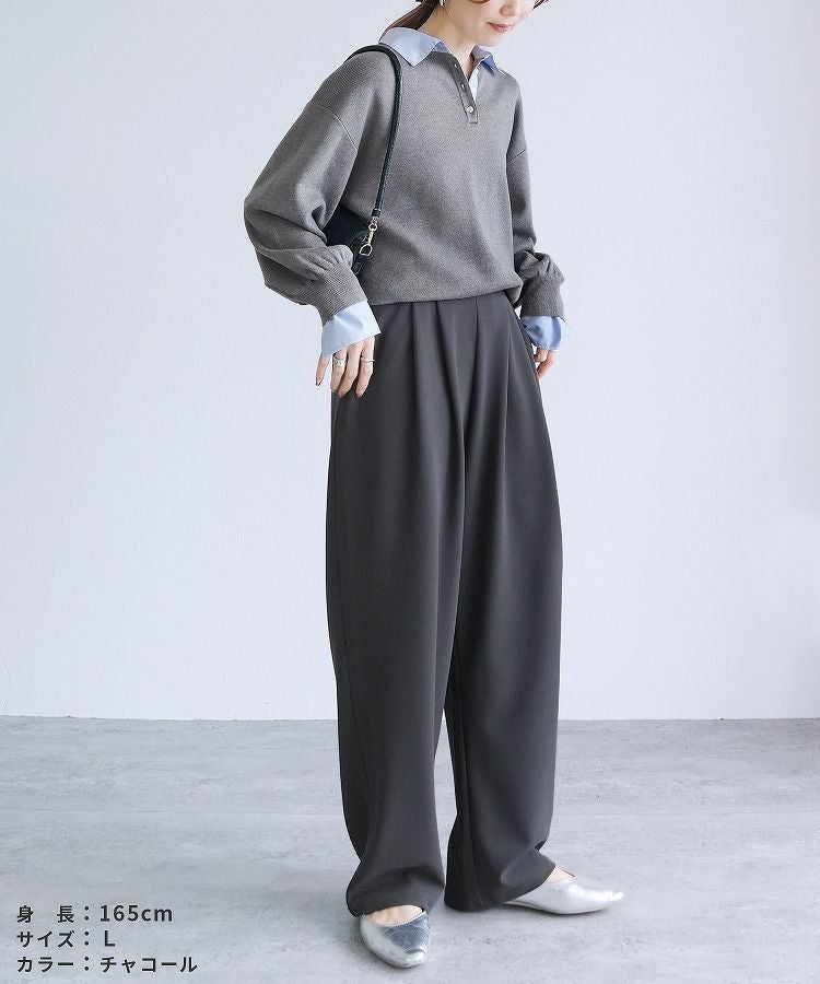 カットジョーゼットタックパンツ(y1106) ネコポス発送10 | reca