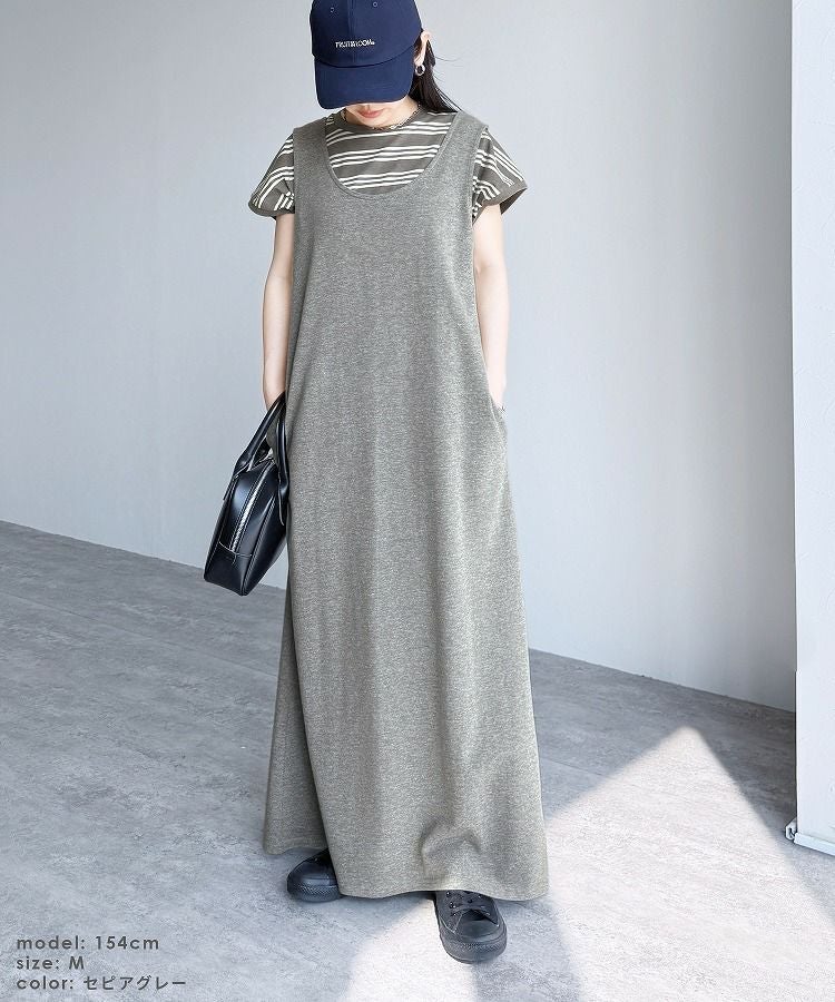 前後2WAYノースリーブロングワンピース(bel-bs-288) ネコポス発送10