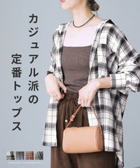ボウタイ付きチェック柄オーバーサイズシャツ(p246542set) reca レカ メール便発送10 - サムネイル2