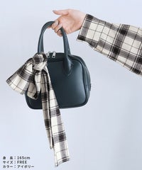 ボウタイ付きチェック柄オーバーサイズシャツ(p246542set) reca レカ メール便発送10 - サムネイル15