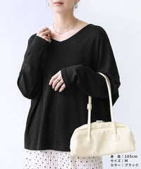 ドルマンスリーブＶネックＴシャツ(wk-0576) メール便発送5 - サムネイル5