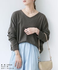 ドルマンスリーブＶネックＴシャツ(wk-0576) メール便発送5 - サムネイル10
