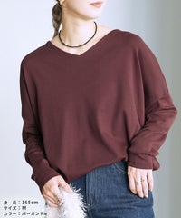 ドルマンスリーブＶネックＴシャツ(wk-0576) メール便発送5 - サムネイル14