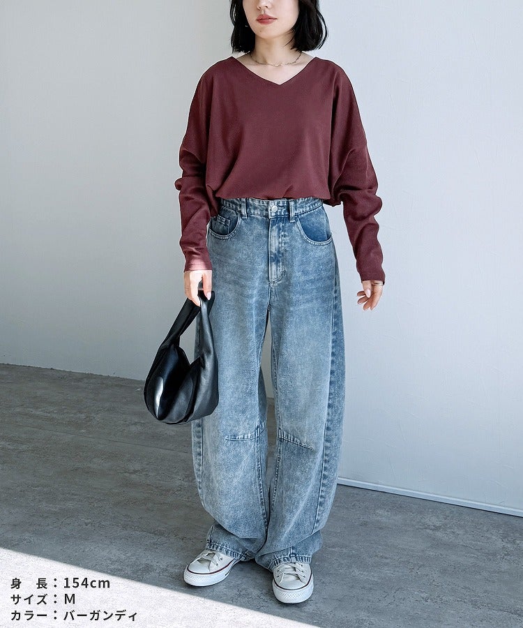ドルマンスリーブVネックTシャツ(wk-0576) メール便発送5 | reca