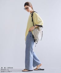 飾り釦付き裏ゴムストレートデニムパンツ(sat-e-5060) メール便発送10 - サムネイル13