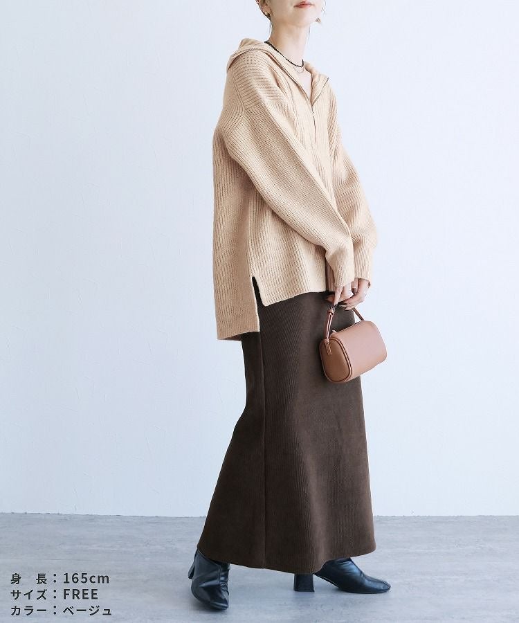 ハーフジップニット(p280950) 宅配便発送 | reca オフィシャルサイト