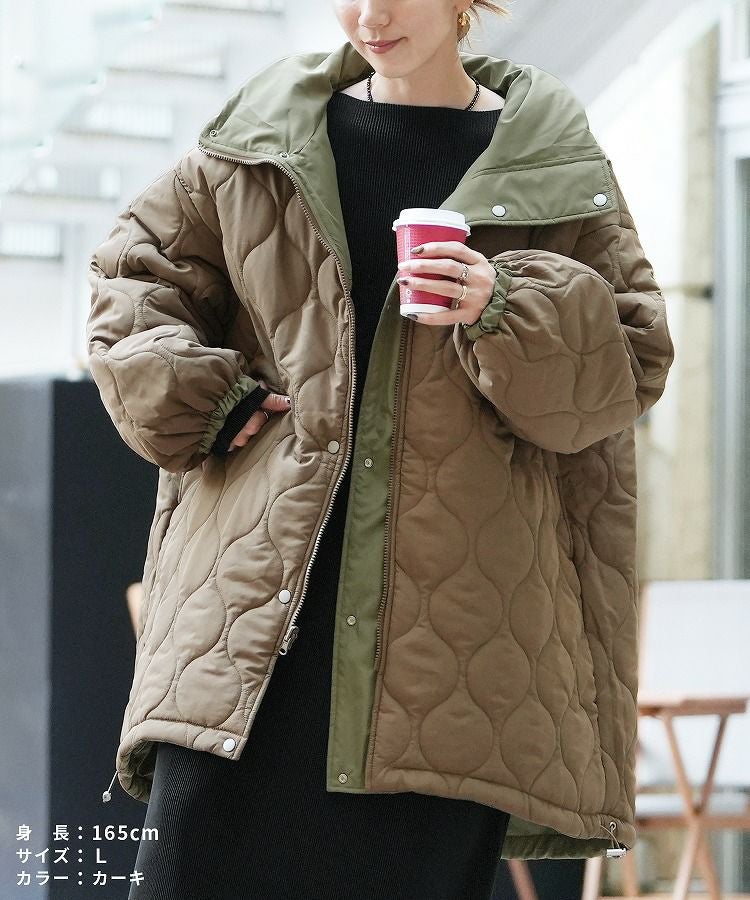 リバーシブルスタンドカラーモンスターコート(y8211) 宅配便発送