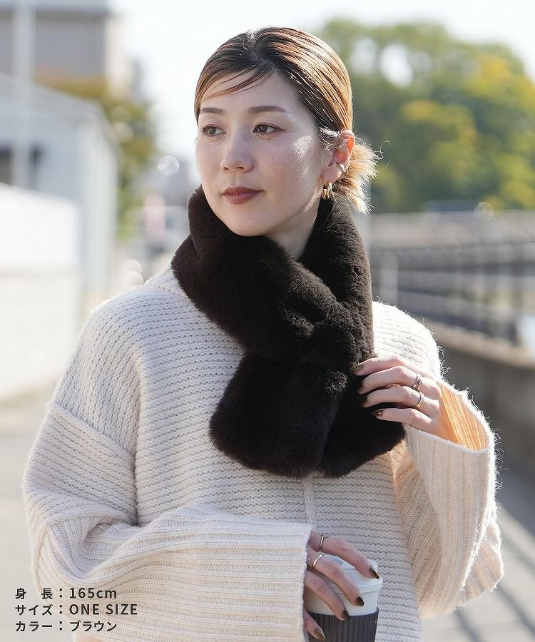 差し込みフェイクファーマフラー(ro-tp-528) reca レカ ネコポス発送10